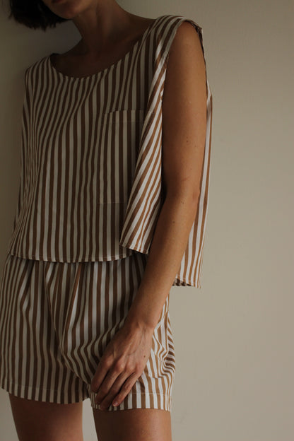 Marni Paper Cotton Patch Pocket Cropped Tank