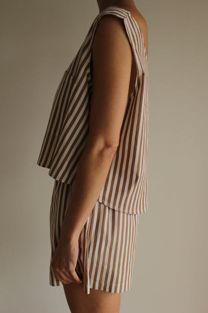 Marni Paper Cotton Patch Pocket Cropped Tank
