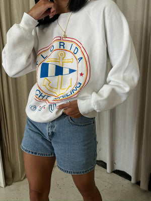 Vintage Yacht & Sailing Raglan Sweatshirt