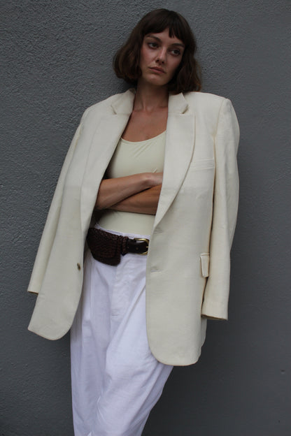 Skyler Woven Silk Blazer