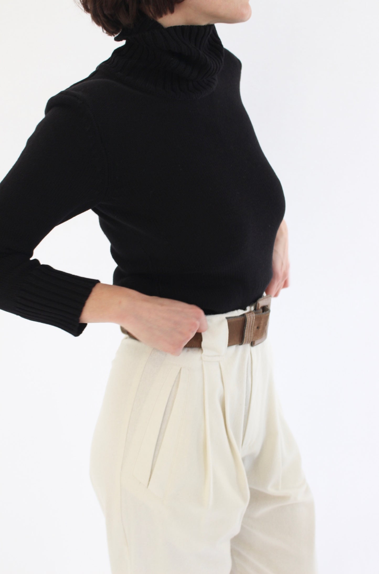 Petite Club Monaco Onyx Knit Turtleneck