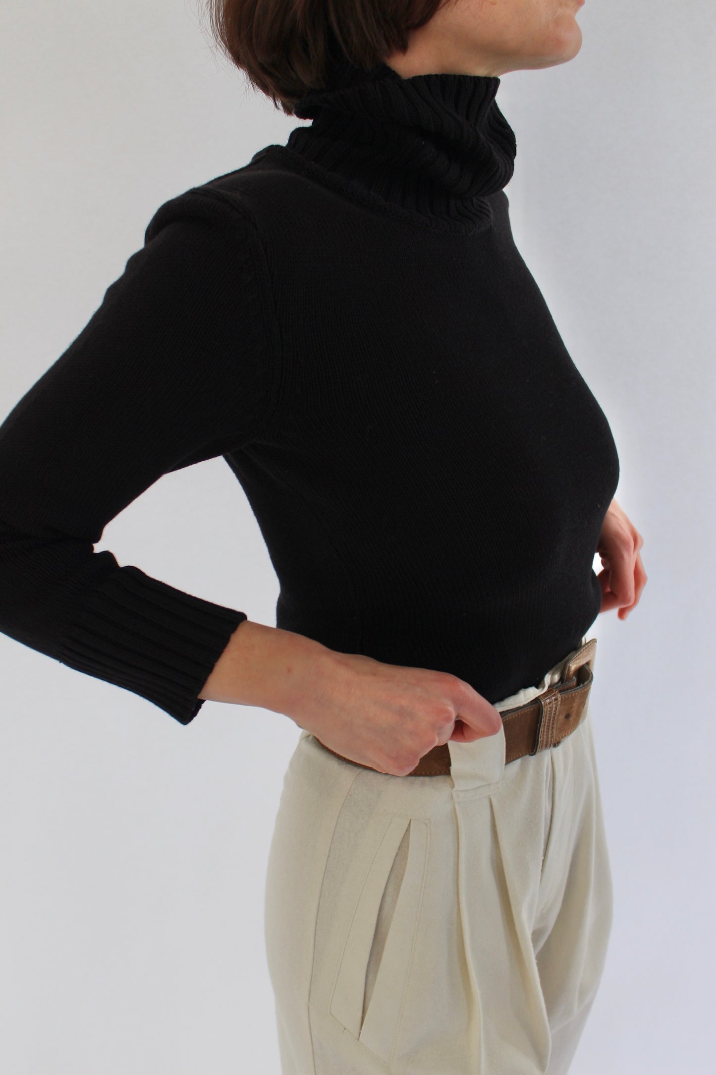 Petite Club Monaco Onyx Knit Turtleneck