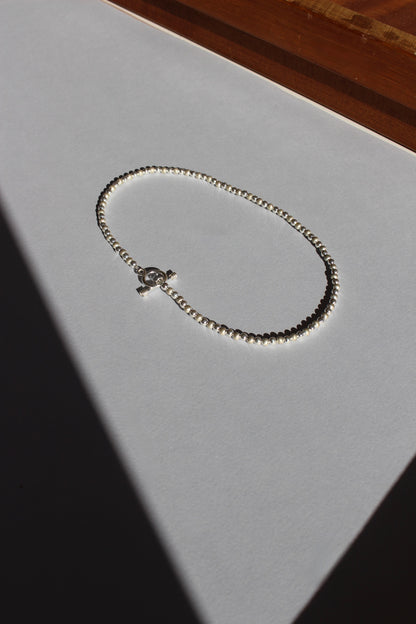 Lottie Sterling Silver Beaded Necklace