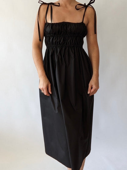 Gathered Bustier Midi Dress