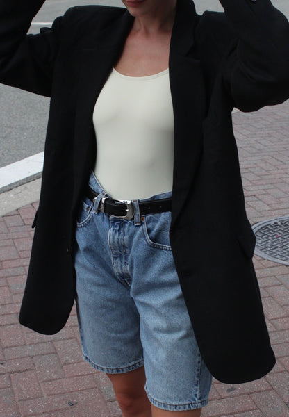 Skyler Woven Silk Blazer