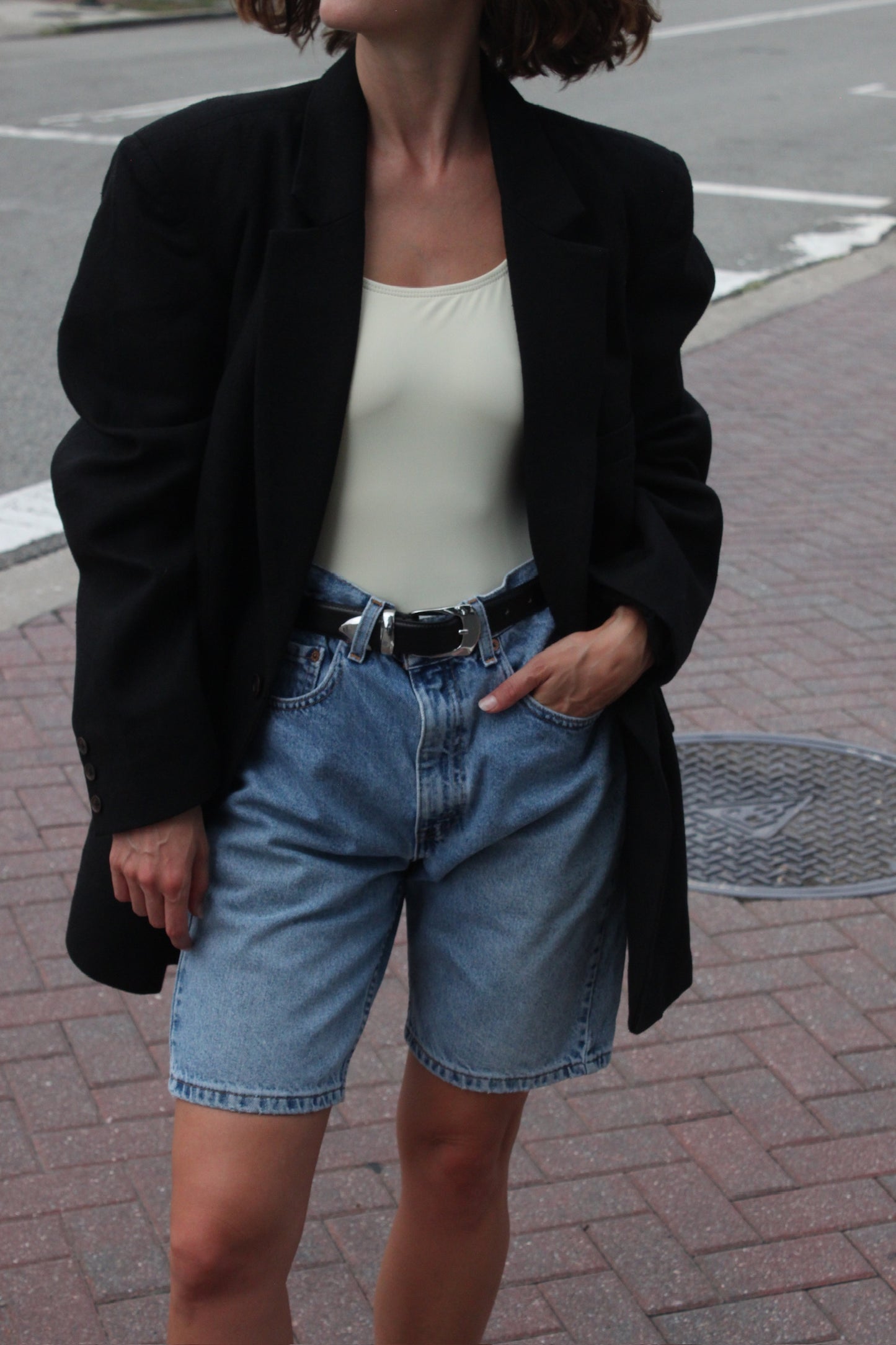 Skyler Woven Silk Blazer