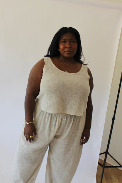 Marni Cotton Gauze Cropped Tank
