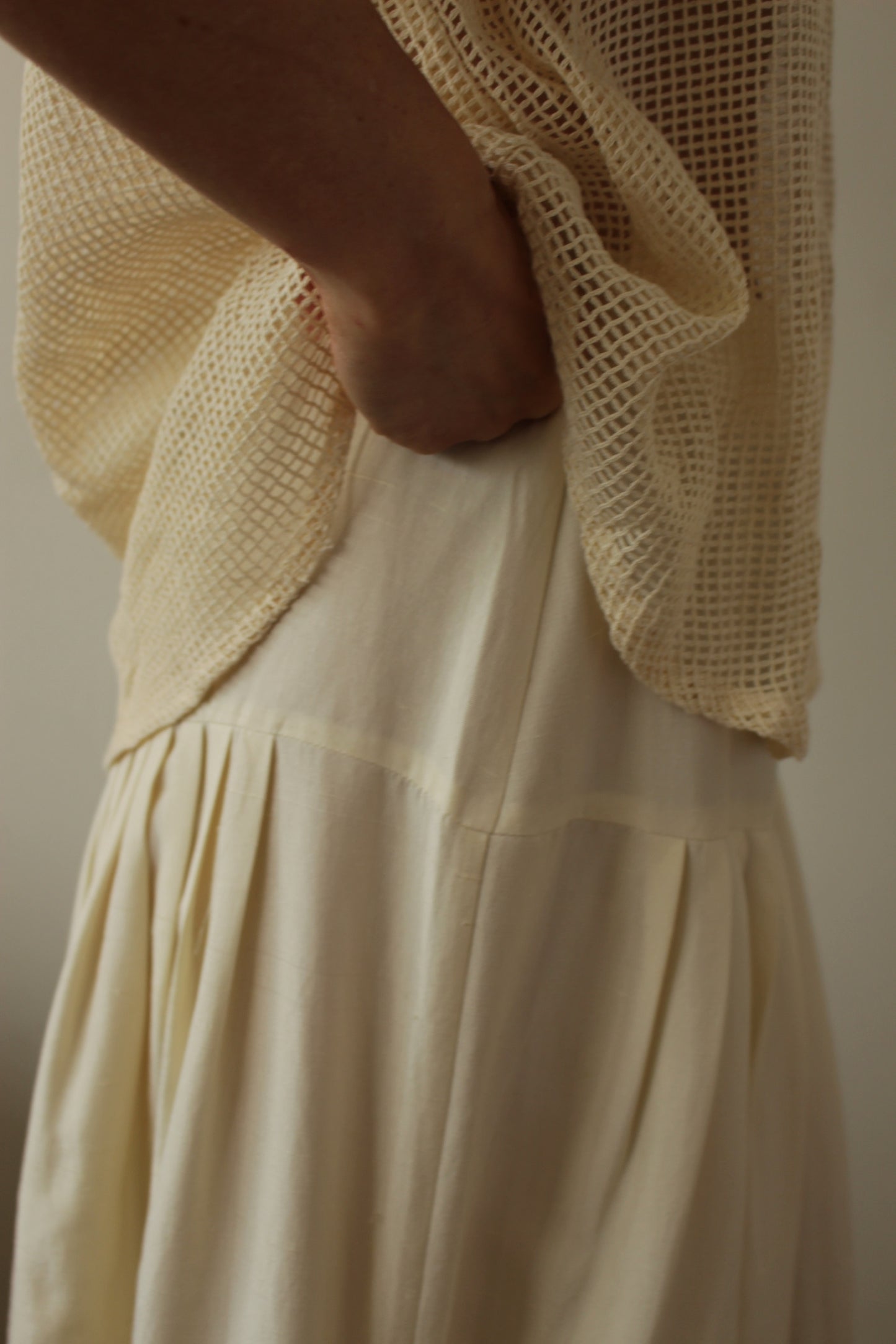 Incredible Vintage Drop Waist Silk Skirt