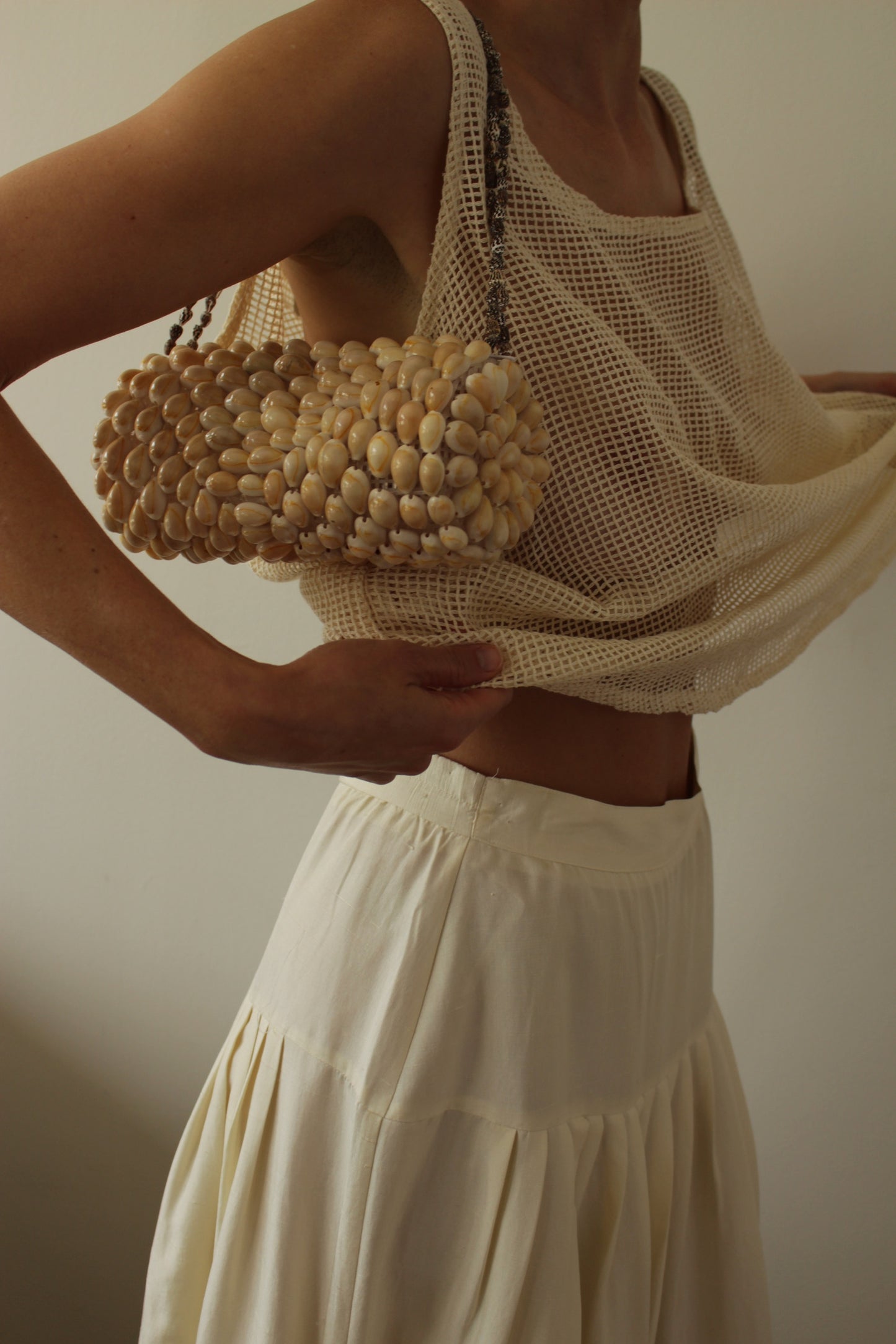 Incredible Vintage Drop Waist Silk Skirt