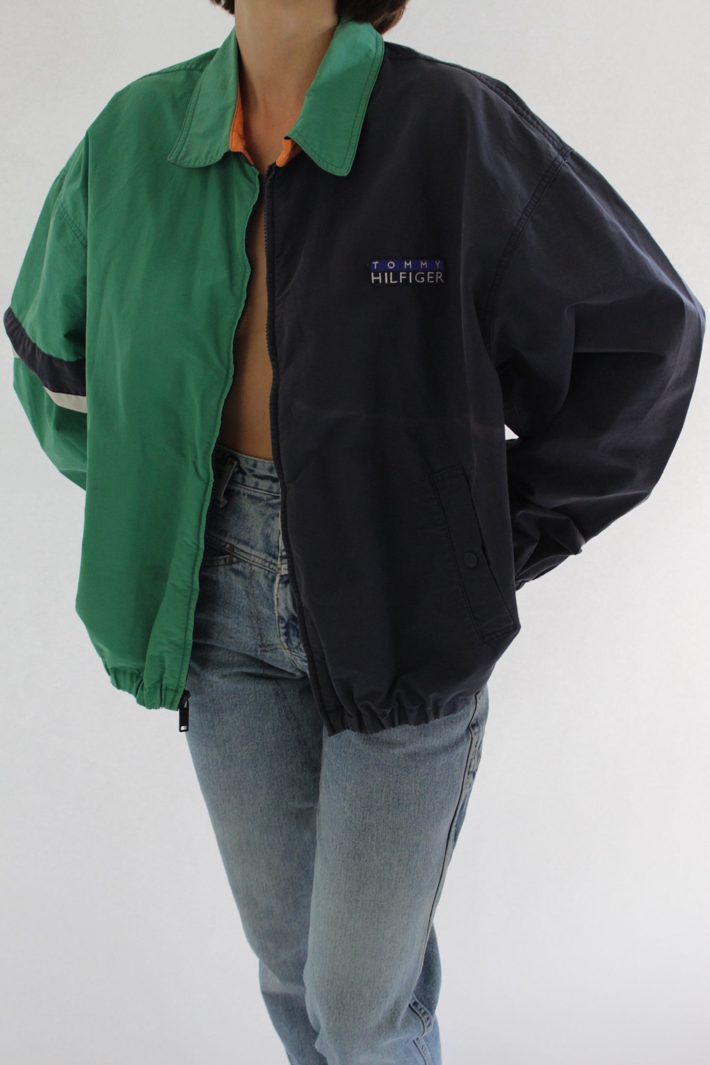 Fun 90s Two-Toned Tommy Hilfiger Jacket