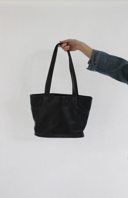 Incredible Faded Black Coach Leather Tote