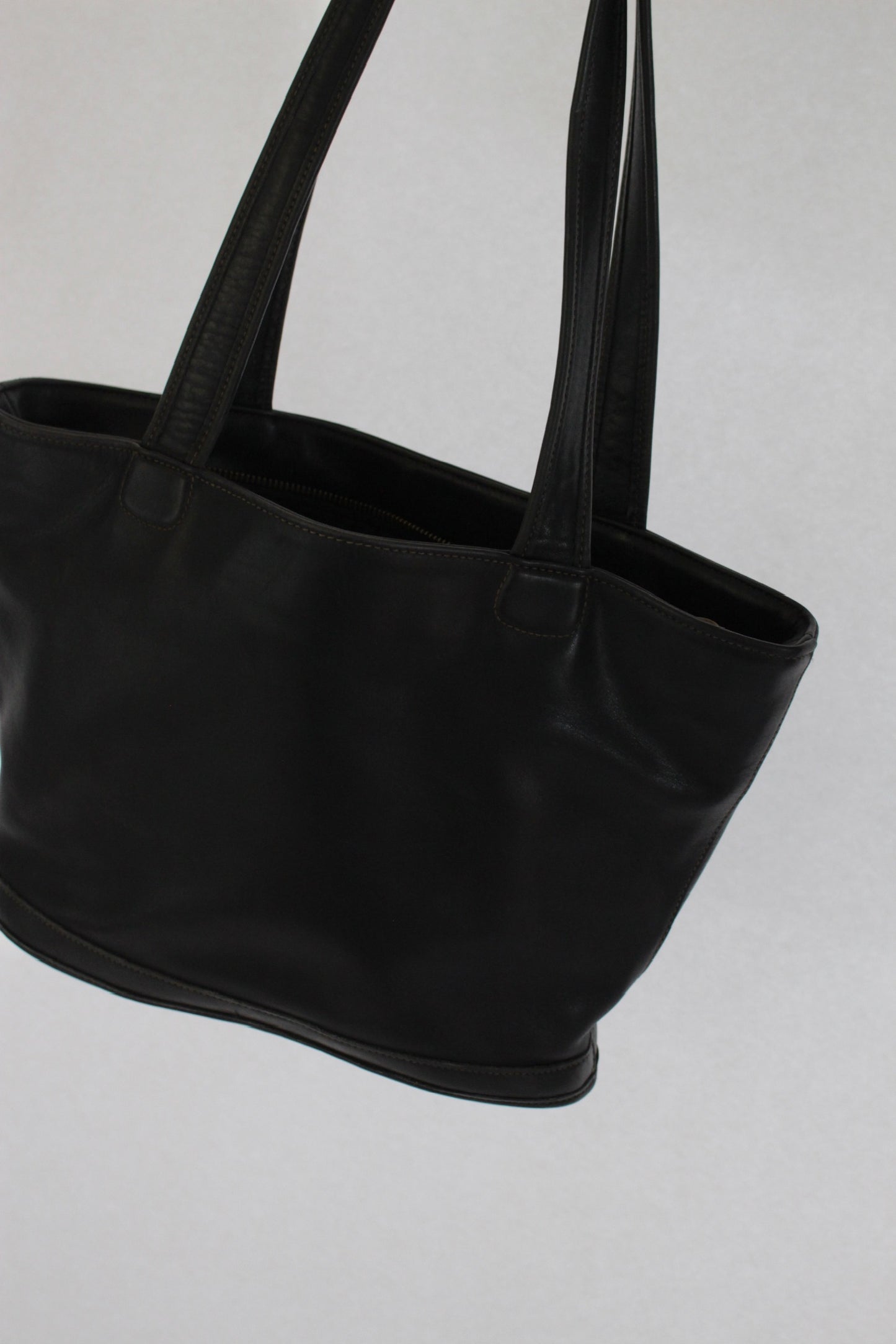 Incredible Faded Black Coach Leather Tote