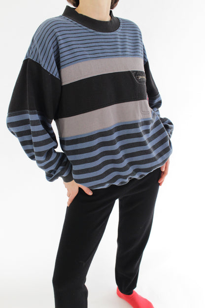 Favorite Vintage Striped & Faded Sweatshirt