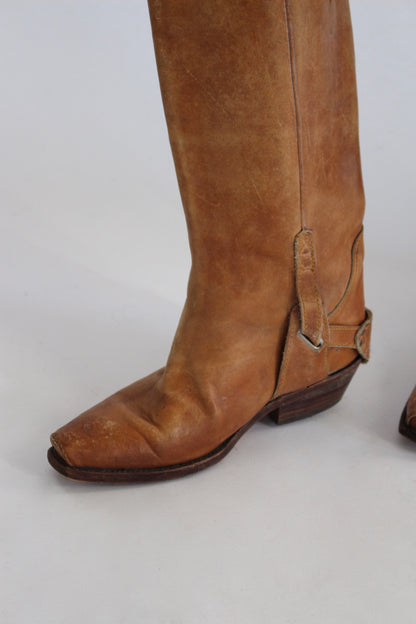 Very Favorite Vintage Cognac Leather Cowboy Boots