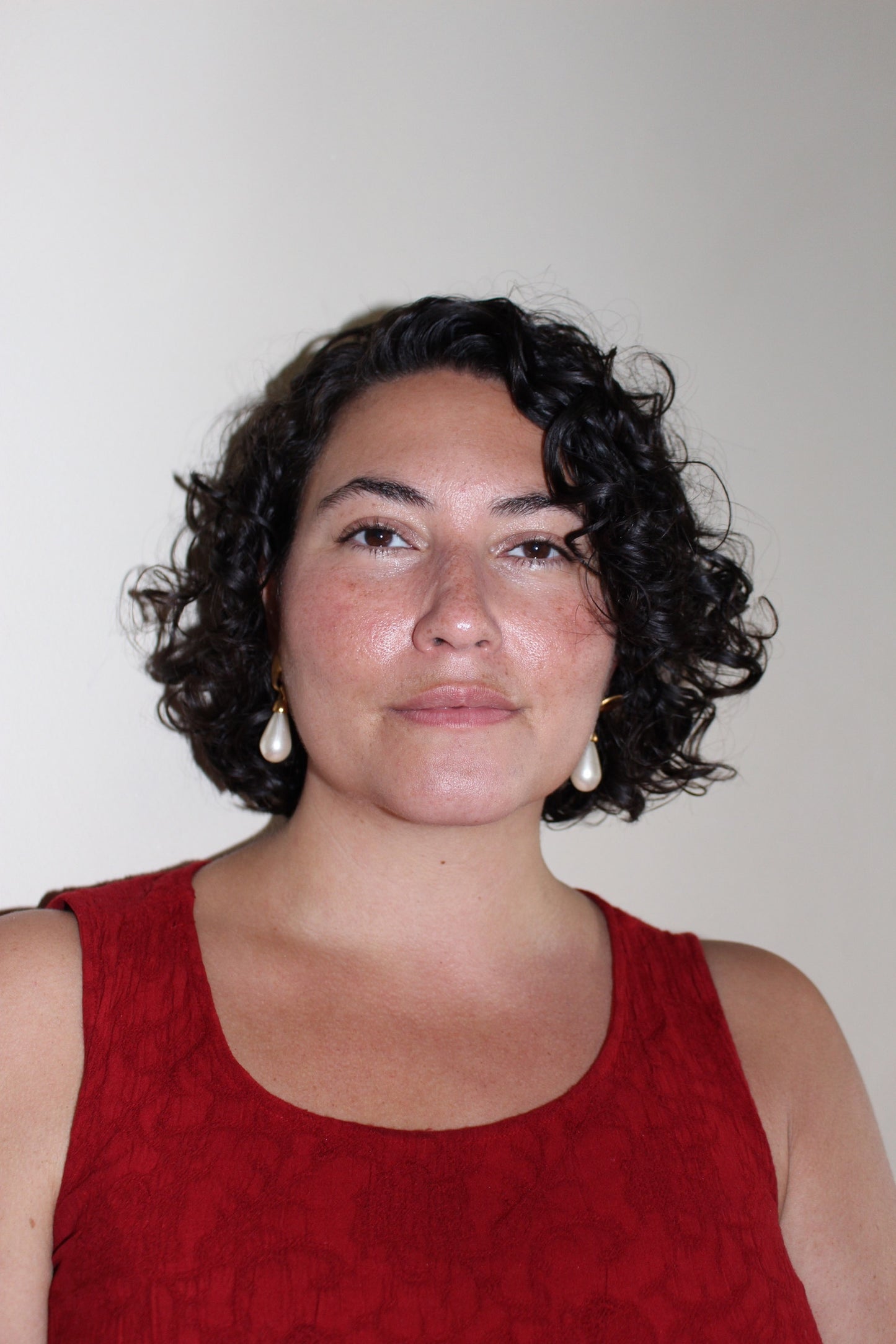 Statement Vintage Brushed Gold & Faux Pearl Earrings