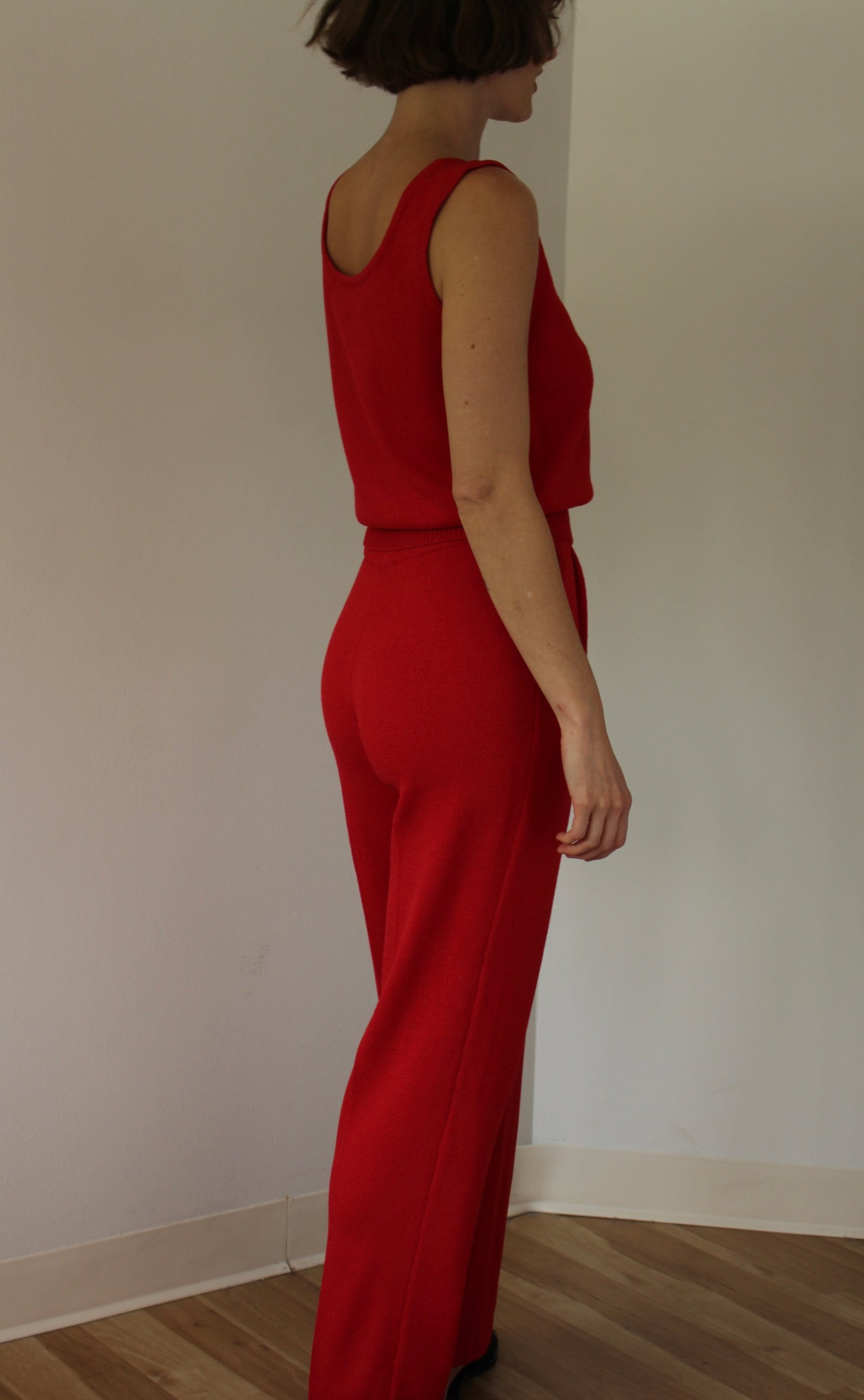 Vintage St. John Cardinal Knit Pant Set