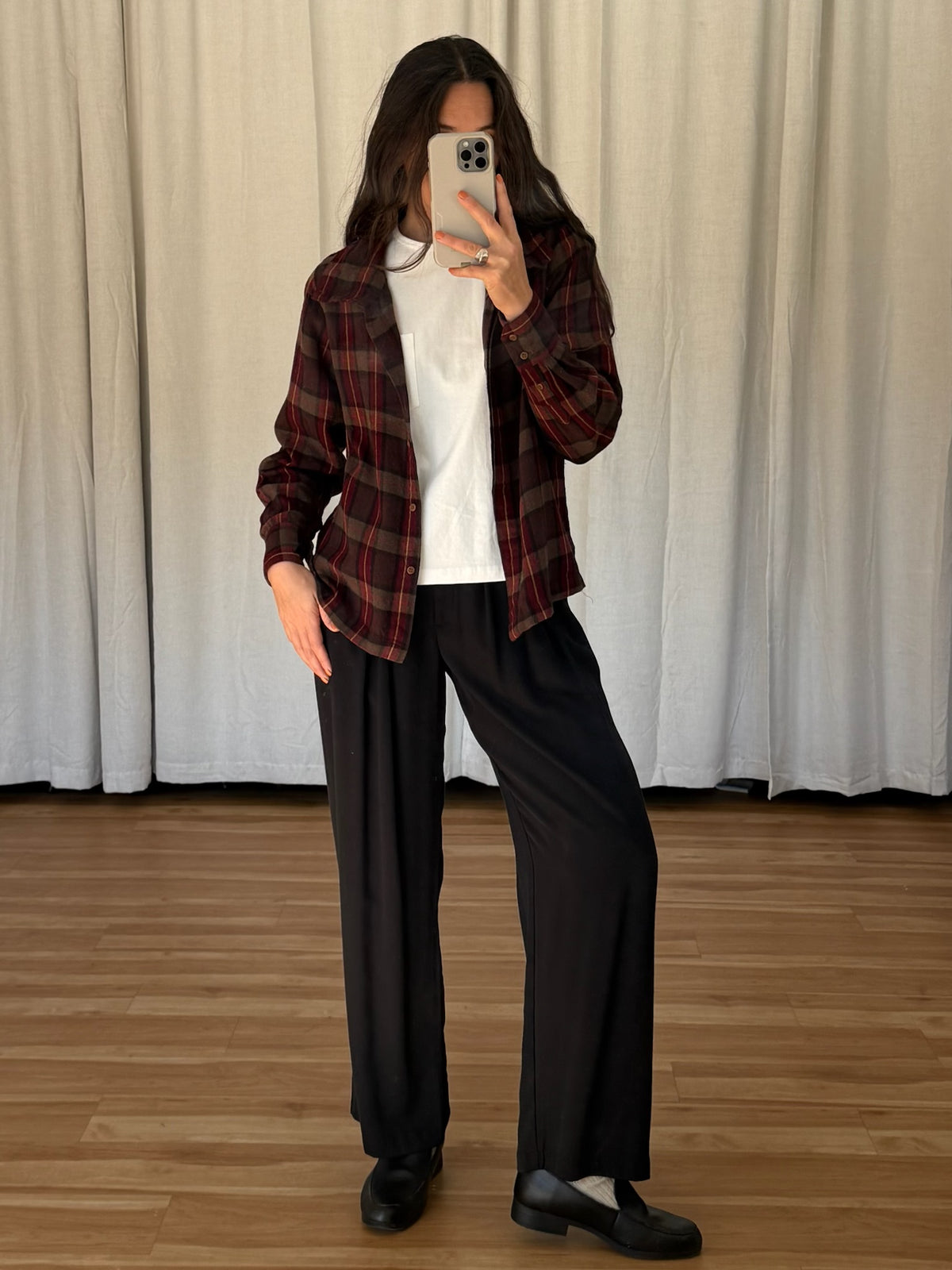 Vintage Calvin Klein Plaid Wool Shirt