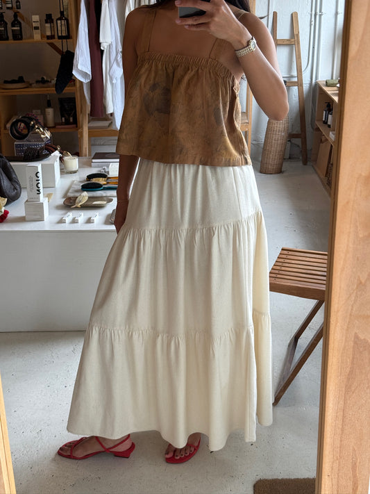 Sample MiMi Woven Silk Skirt