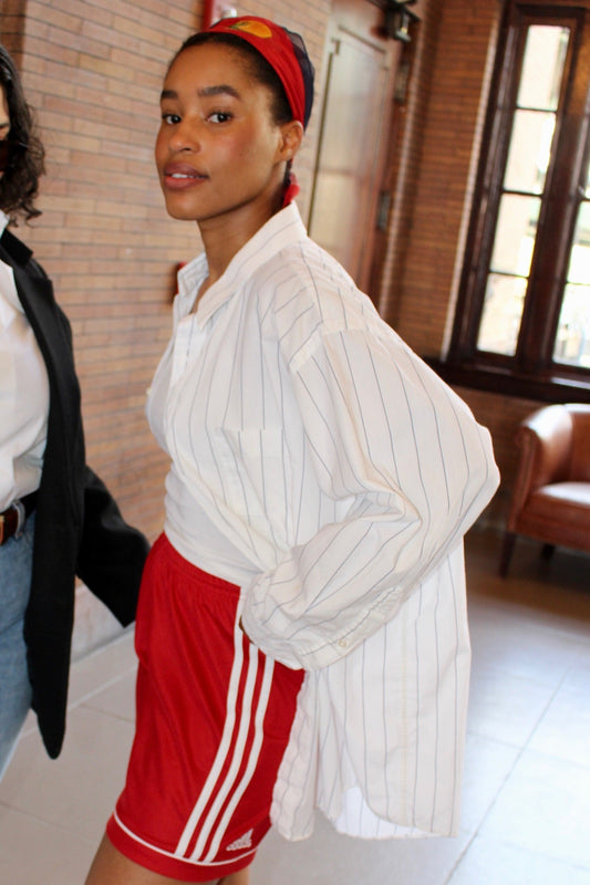 Vintage Ocean Pinstriped Cotton Shirt