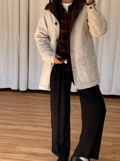 Vintage Fleece-Lined Chore Coat