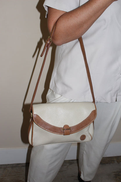 Vintage Two-Toned Pebbled Leather Bag