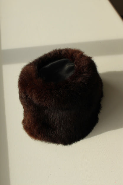 Vintage Rich Cocoa Fur Tall Hat