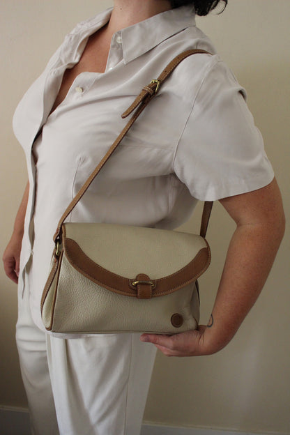 Vintage Two-Toned Pebbled Leather Bag