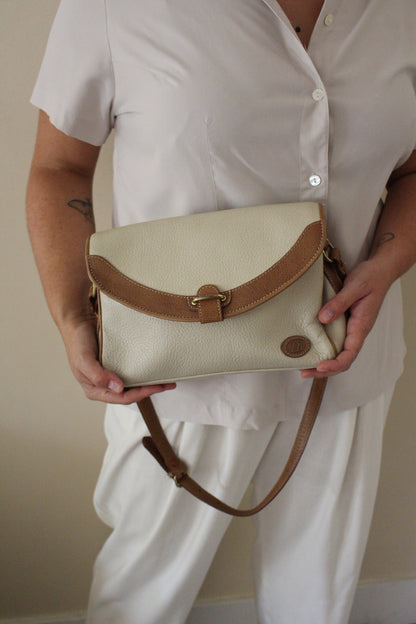 Vintage Two-Toned Pebbled Leather Bag