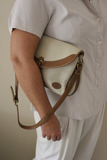 Vintage Two-Toned Pebbled Leather Bag