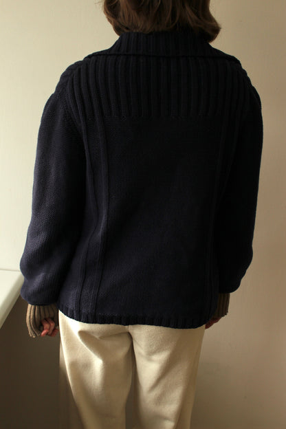 Vintage Jaegar Navy Wool Cardigan