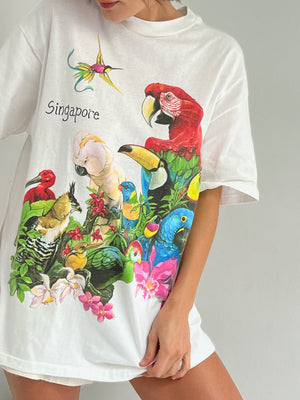Vintage Tropical Bird "Singapore" T-shirt