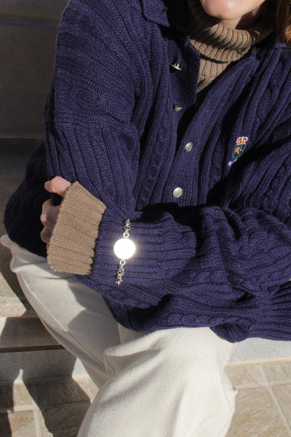 Vintage Sterling Silver Circle ID Bracelet