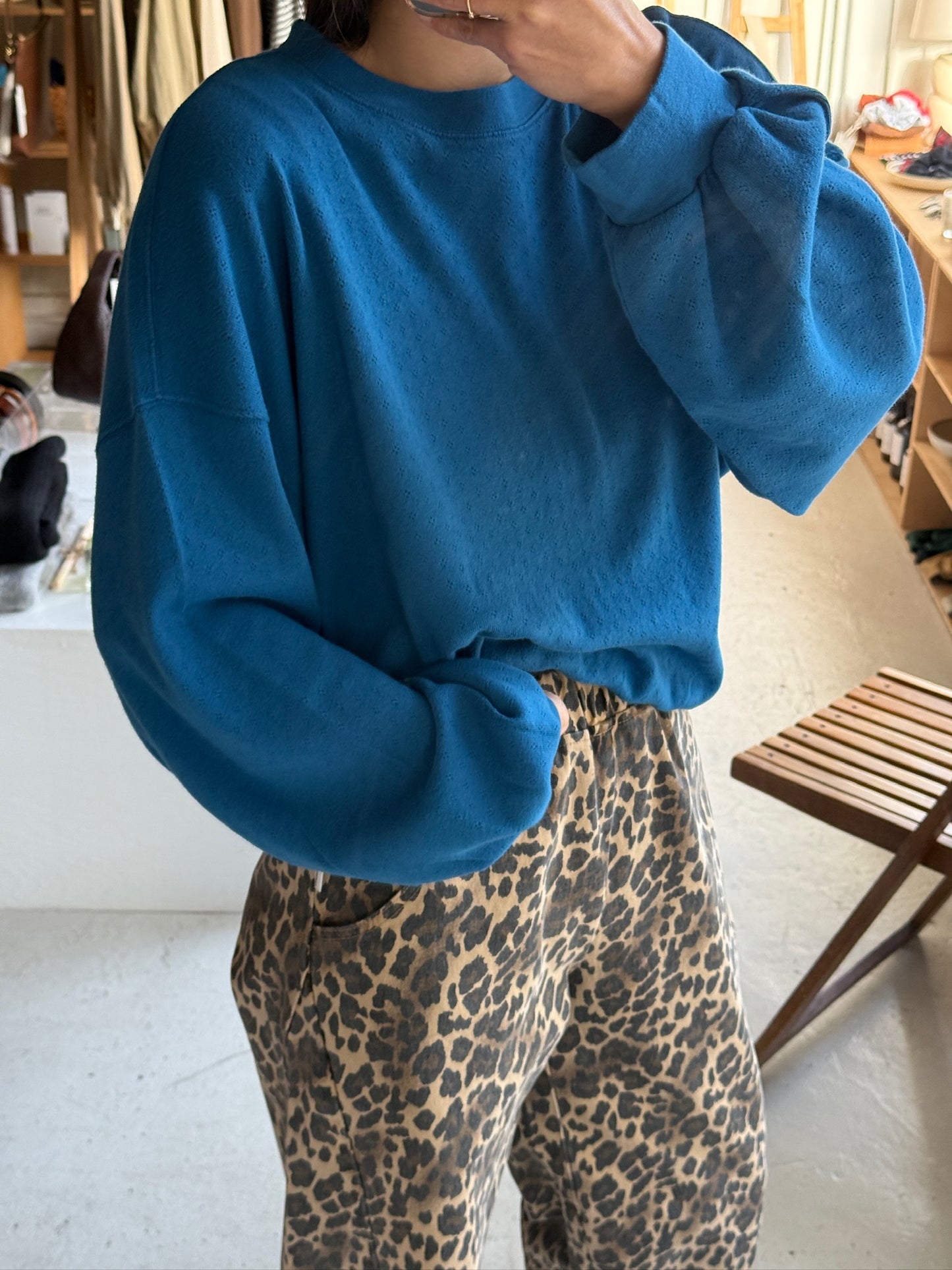 Pointelle Core Sweatshirt