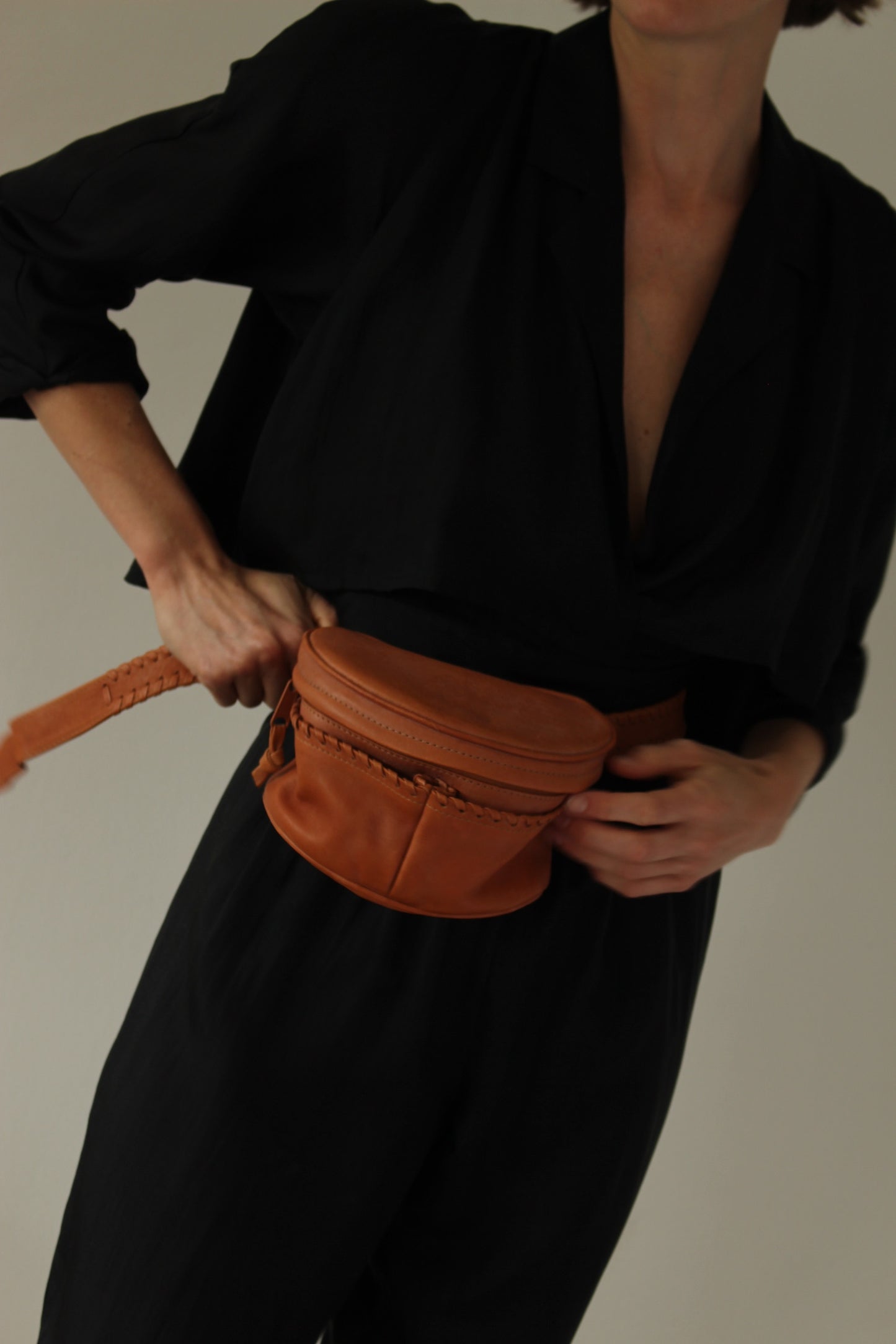 Favorite Vintage Cognac Leather Fanny Pack