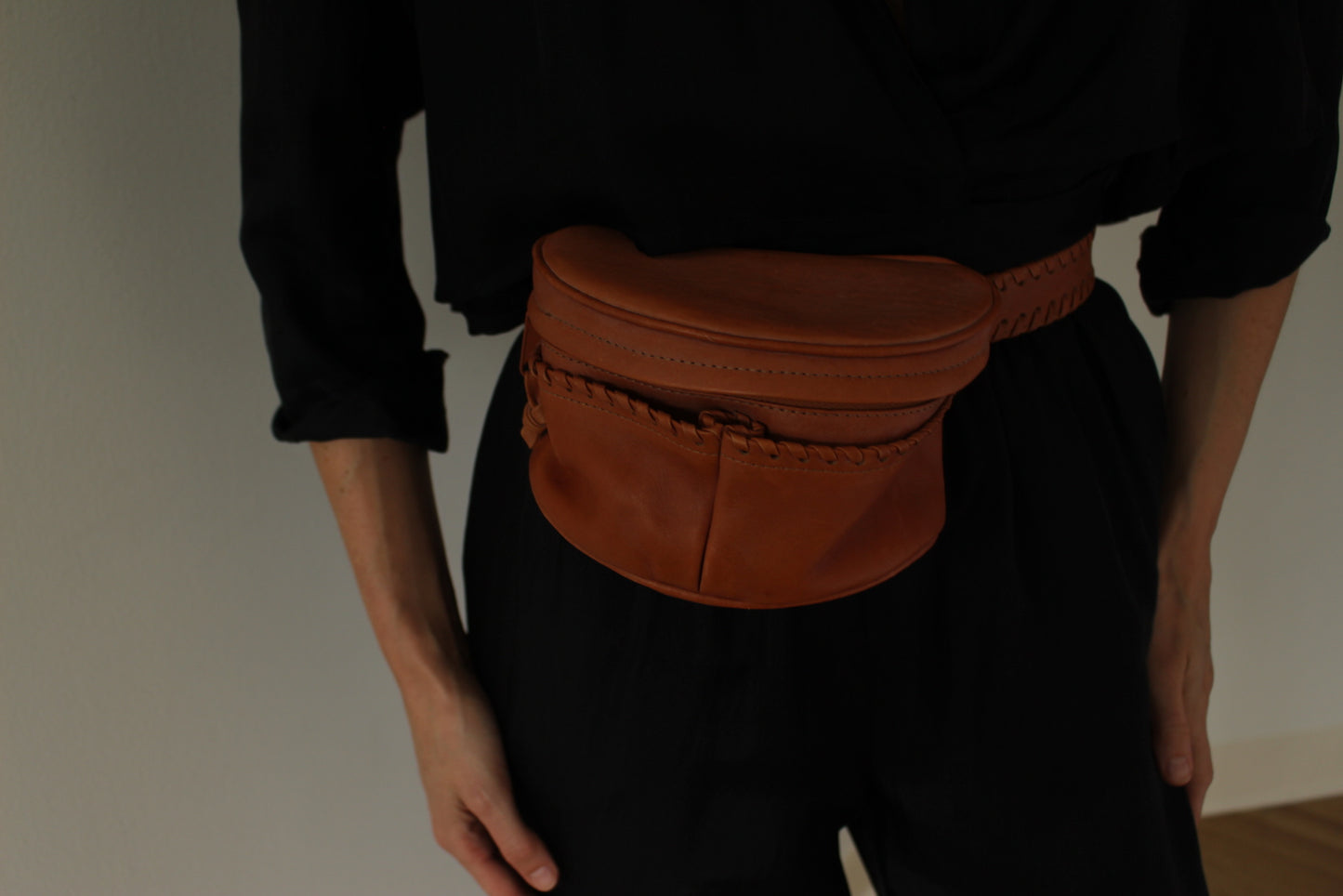 Favorite Vintage Cognac Leather Fanny Pack