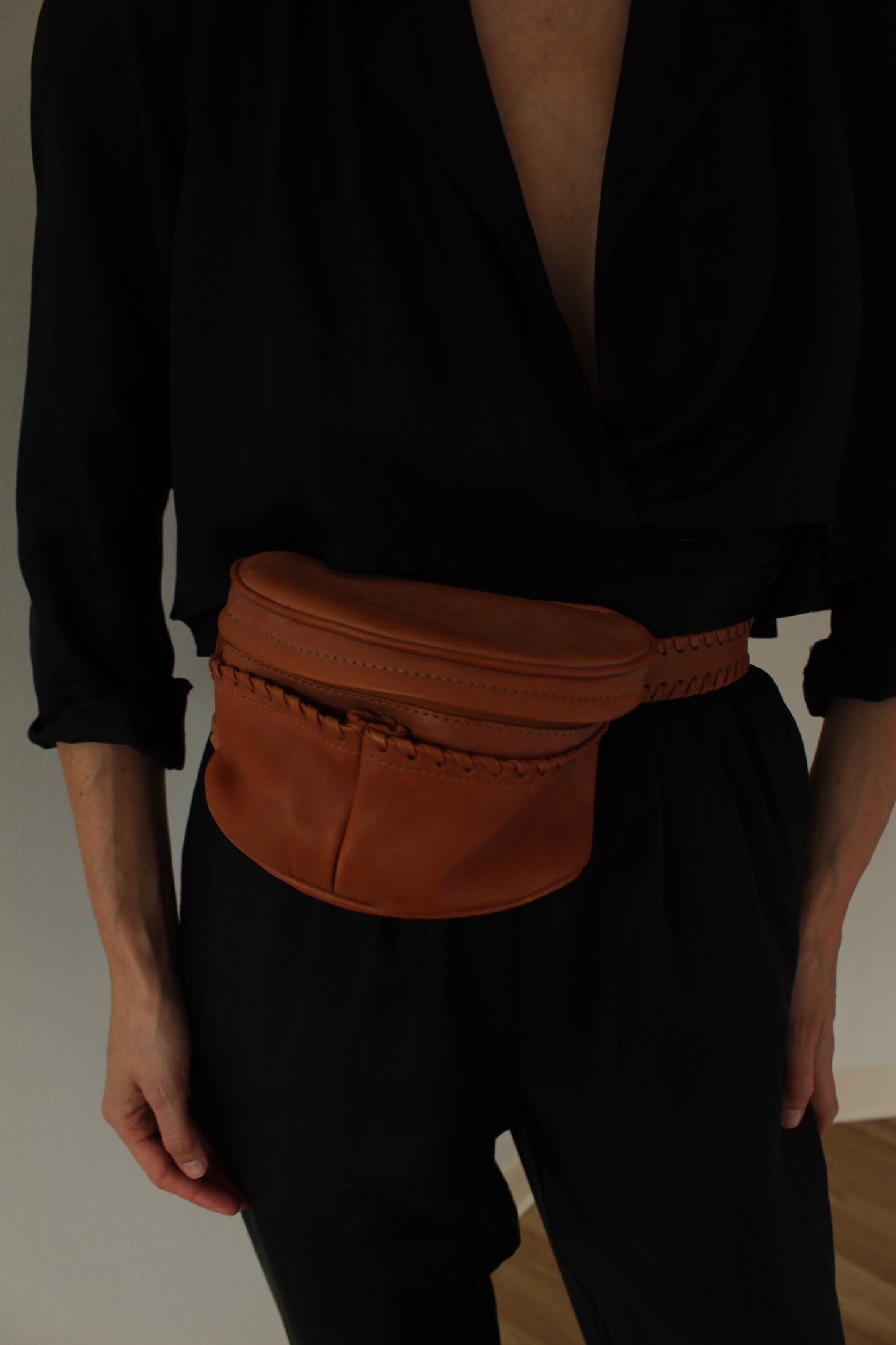 Favorite Vintage Cognac Leather Fanny Pack