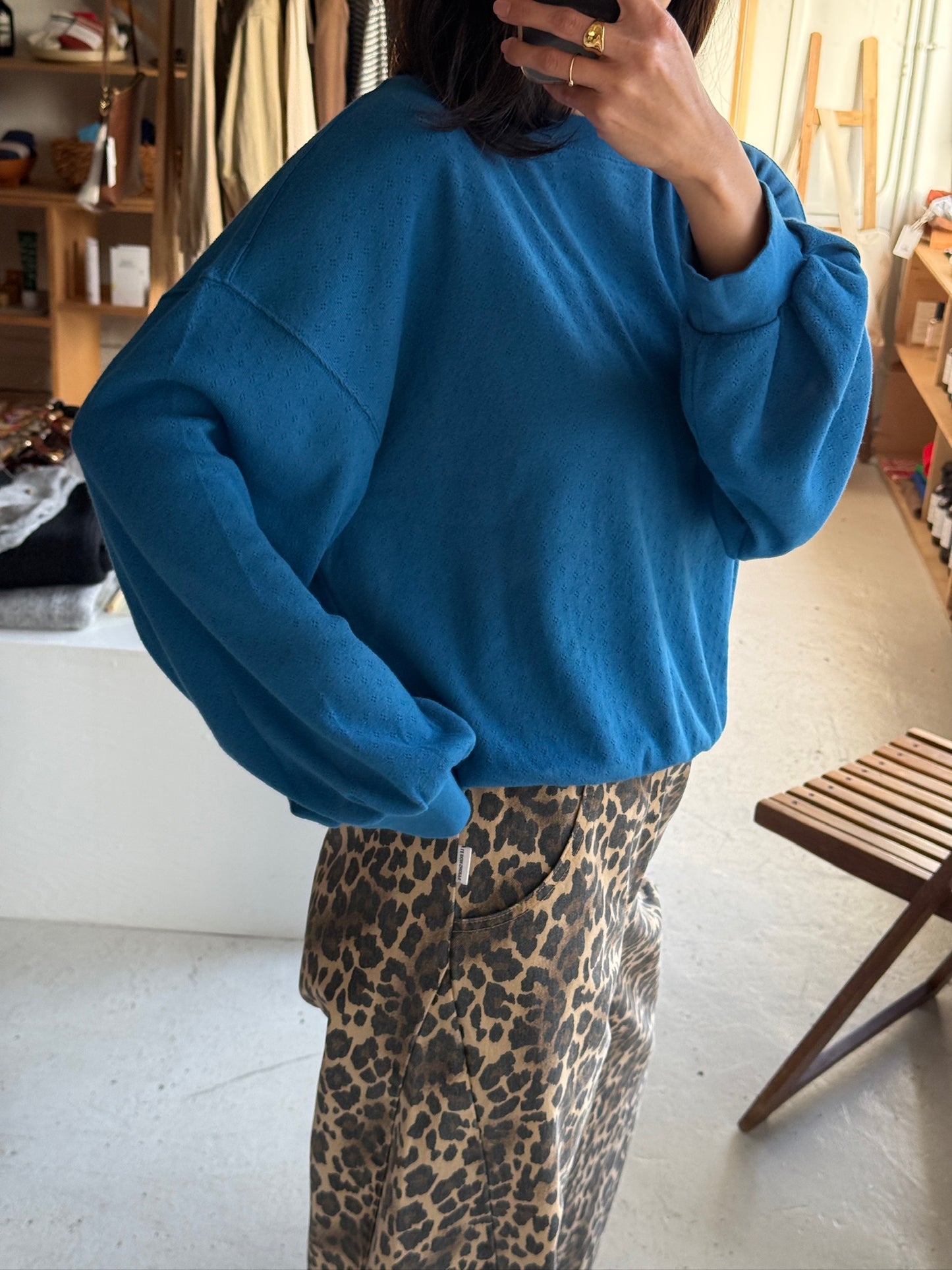 Pointelle Core Sweatshirt