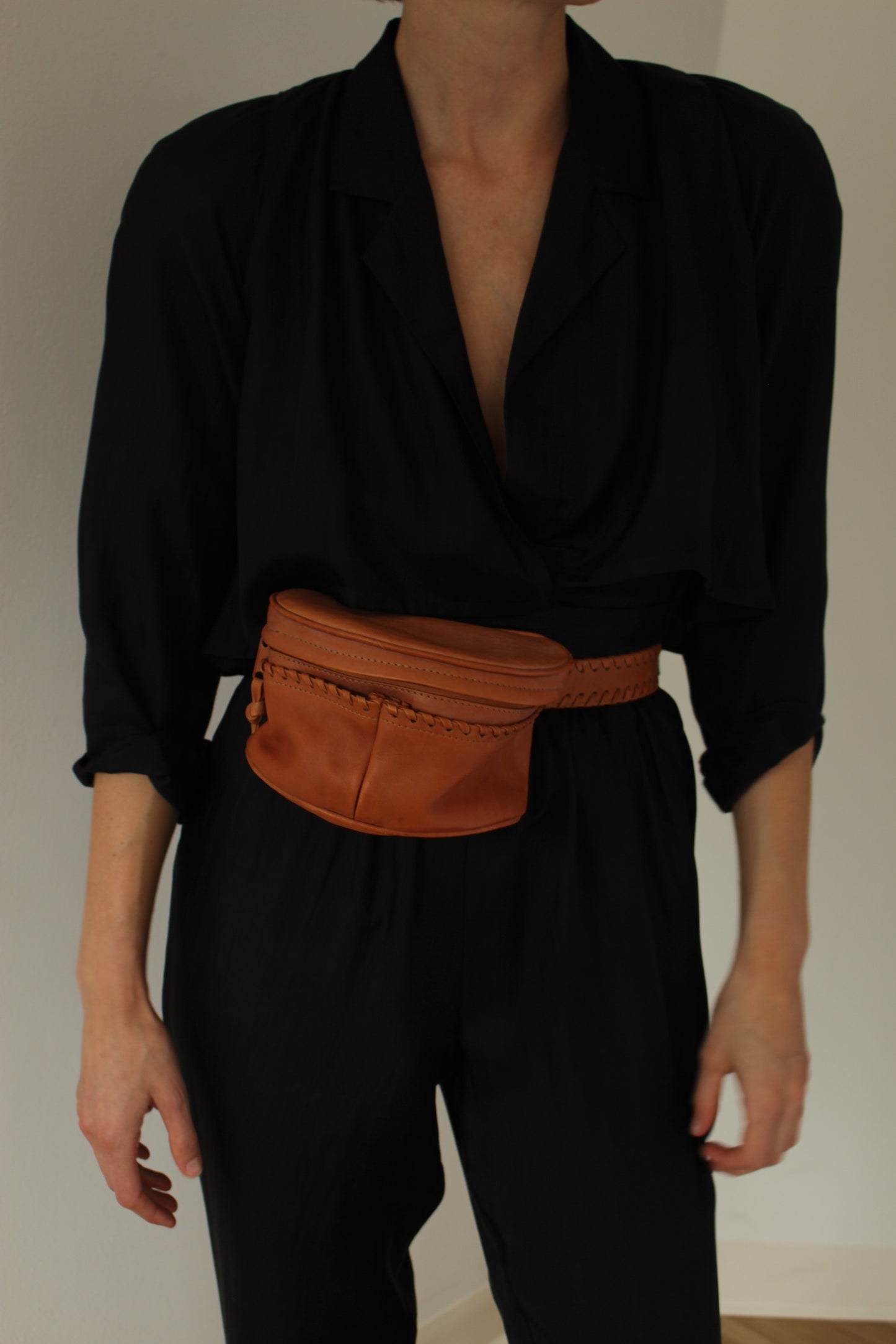 Favorite Vintage Cognac Leather Fanny Pack