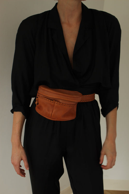 Favorite Vintage Cognac Leather Fanny Pack