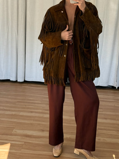 Vintage 1960s Fringe Suede Jacket