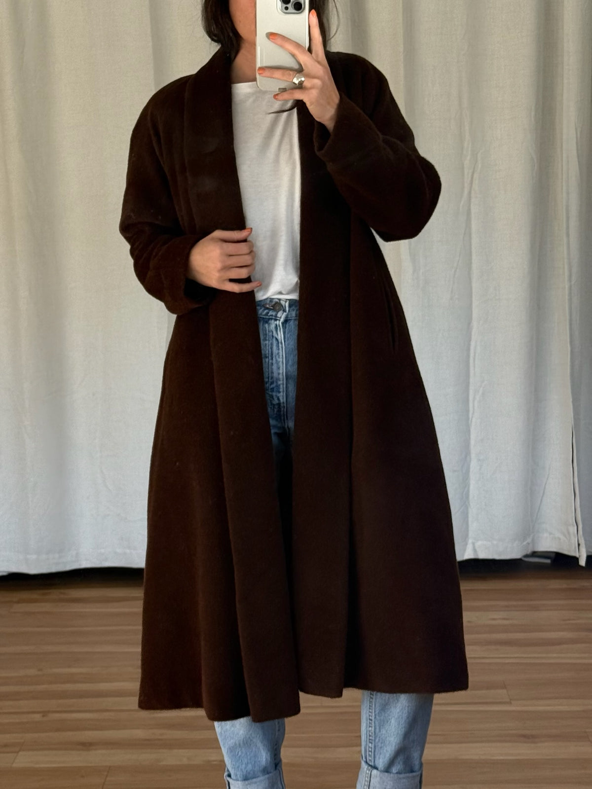 Gorgeous Vintage Walnut Baby Alpaca Coat
