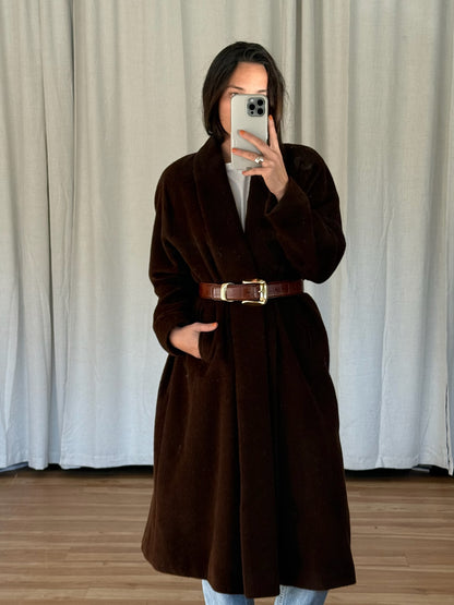 Gorgeous Vintage Walnut Baby Alpaca Coat