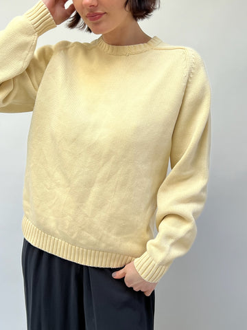 Vintage Pale Yellow Crewneck Sweater