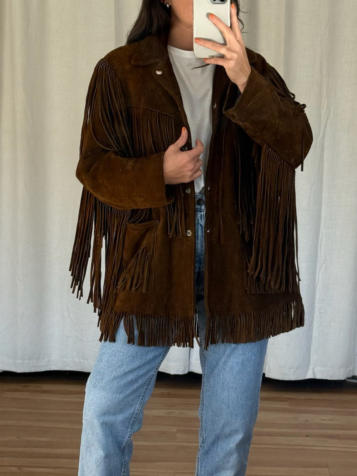 Vintage 1960s Fringe Suede Jacket