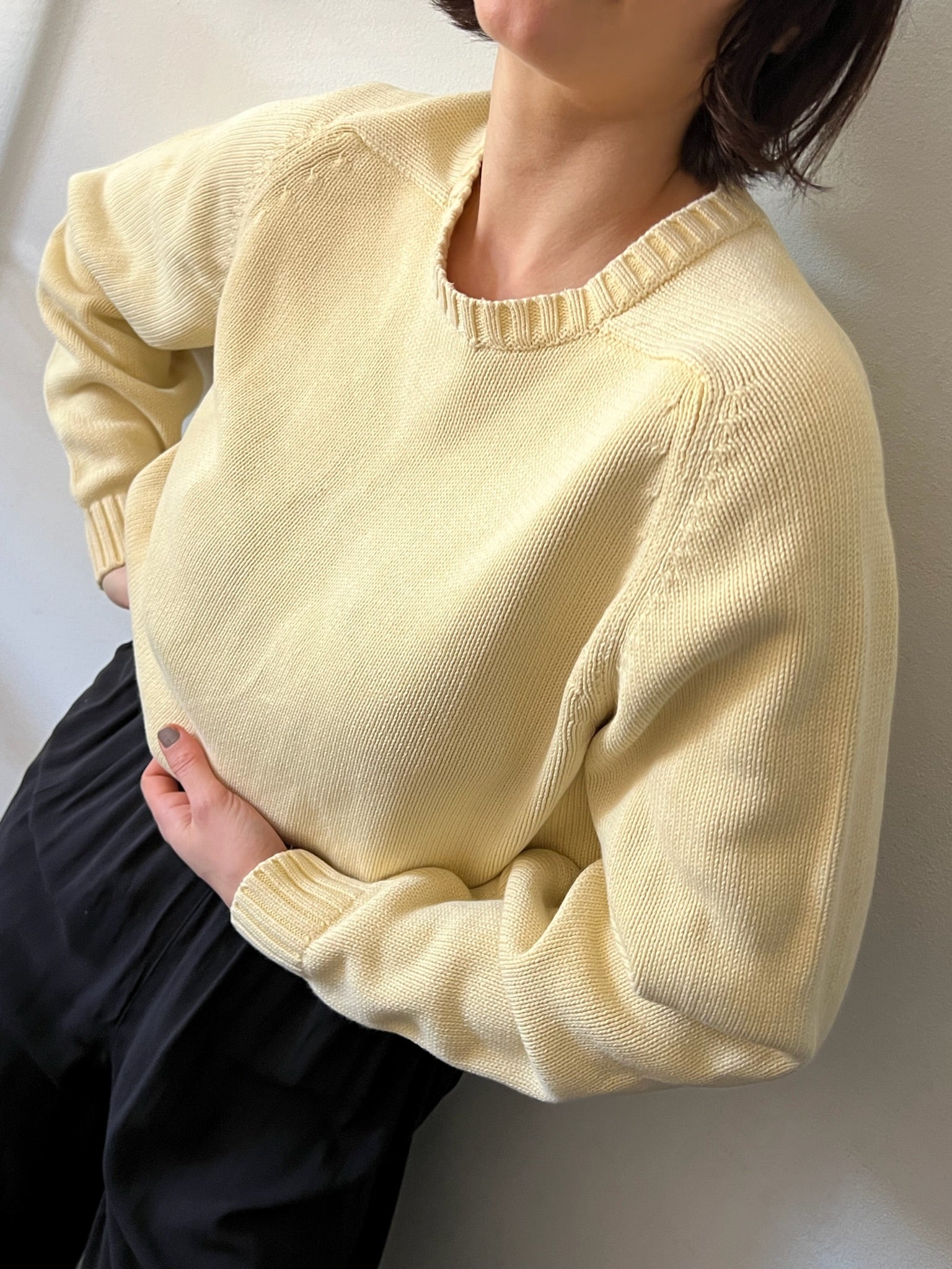 Vintage Pale Yellow Crewneck Sweater
