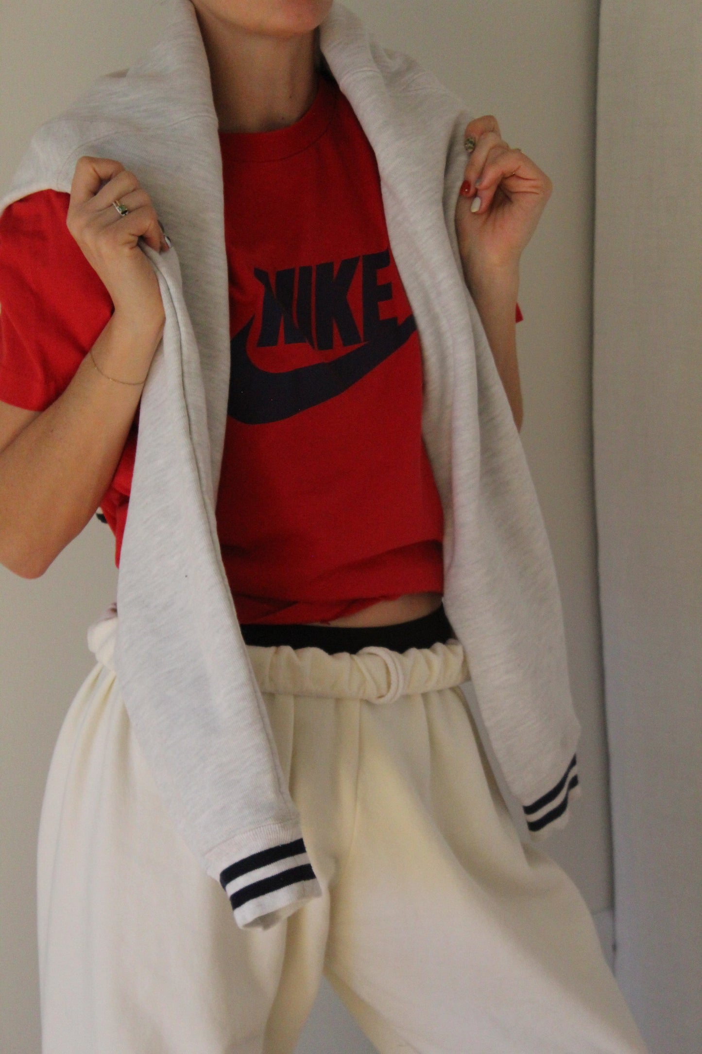 Vintage Faded Red Nike Logo T-Shirt