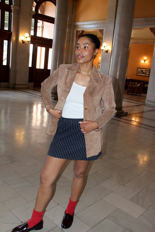 Vintage Mocha Suede Jacket