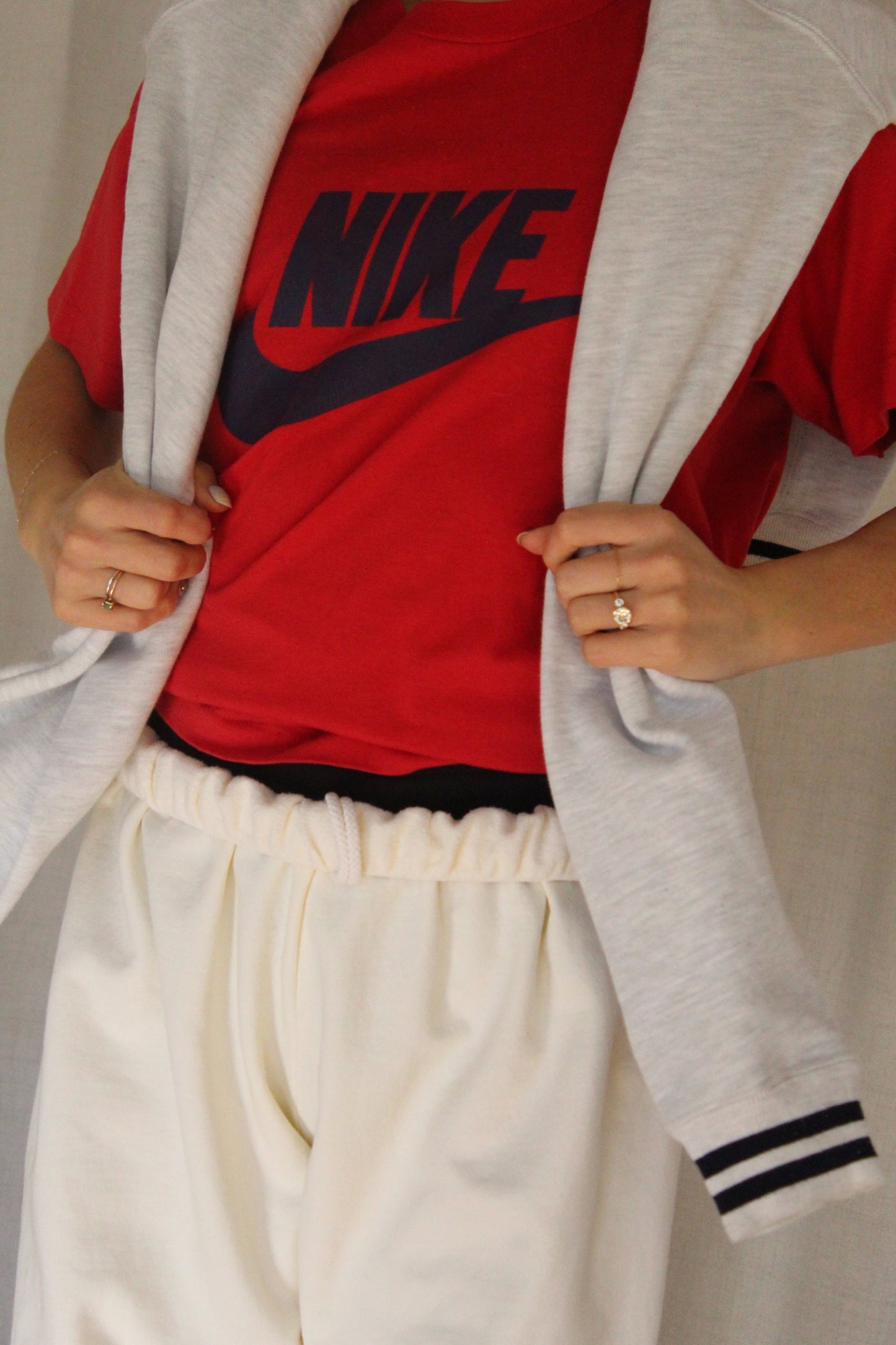 Vintage Faded Red Nike Logo T-Shirt