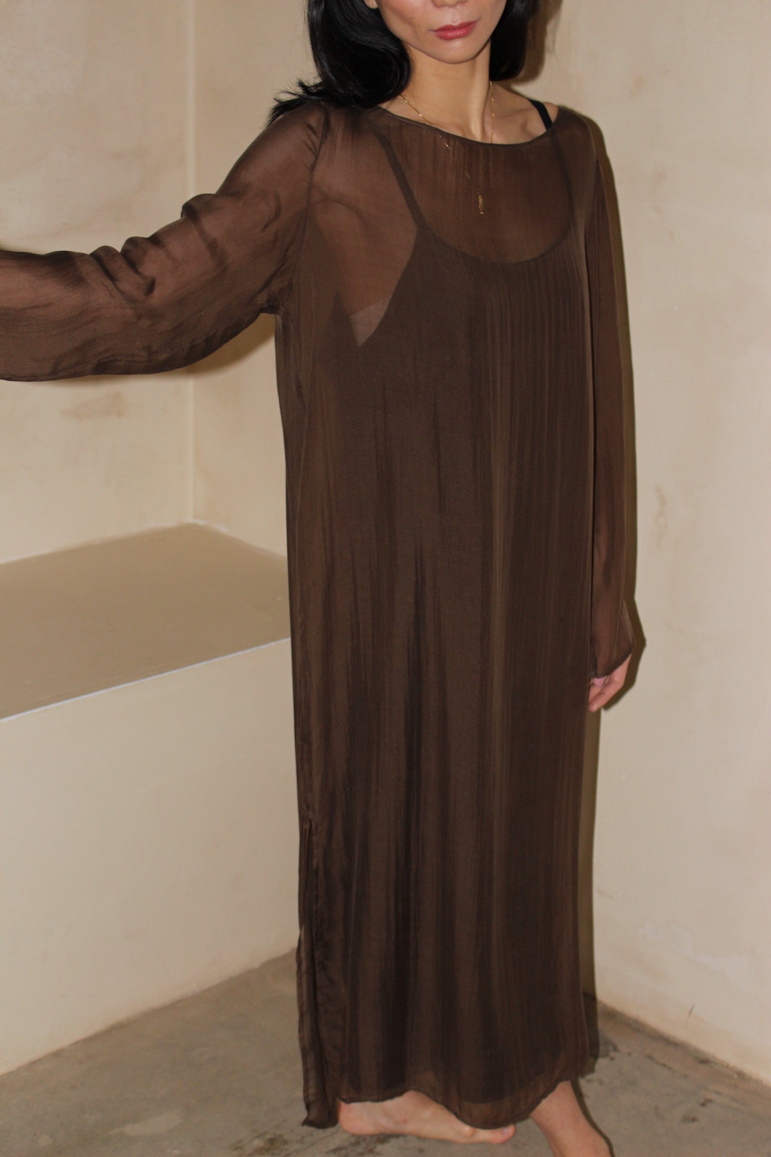 Elliot Sheer Silk Dress NA NIN Elliot Sheer Silk Dress NA NIN