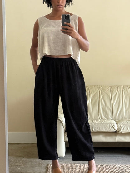 Camden Cotton Gauze Curve Pant